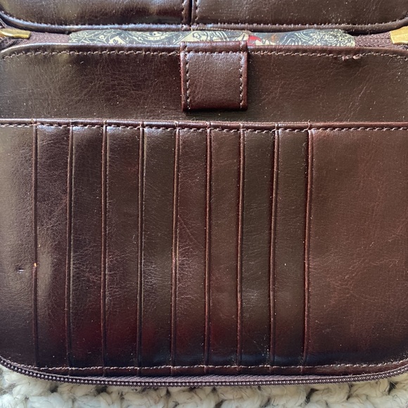 Vintage Belle Rose Leather Small Briefcase Purse - Picture 11 of 17